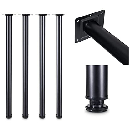 LCSDLHLSY 30 Incn Metal Table Legs,Round Furniture Legs,Set of 4(Black). - size: 30 Inch