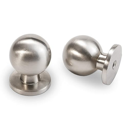 10 Pack Cabinet Handles - Brushed Satin Nickel Knobs, Silver Drawer Knobs, Zinc Alloy Hardware for Cabinets & Cupboards - color: Brushed Satin Nickel