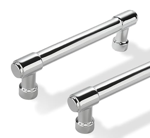 Solid Heavy Duty Jasper Pulls 10 Pack Polished Chrome Cabinet Pulls 3 Inch Hole Centers for Kitchen Cupboard Handles Modern Drawer Pulls Bathroom Cabinet Pulls - color: Polished Chrome, size: 3 inch(76mm) Hole Center