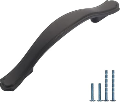 6 Pack Matte Black Kitchen Cabinet Handles Cabinet Pulls 3 inch Hole Center Cabinet Hardware Drawer Handles for Cabinet Dresser and Cupboard AT2792MB - color: Matte Black, size: 3 Inch Hole Centers, style: 6 Pack