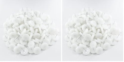 100pcs 1 Inch (25mm) Nail On Furniture Sliders, Round Nylon Chair Feet Glides, Easy Moving Furniture Slides, Chair Leg Tacks Anti-Scratch Floor Protectors (White) (Pack of 2) - size: 1 inch / 25mm (Pack of 2)