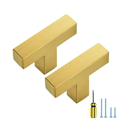 Ravinte Gold Cabinet Pulls, 10 Pack Single Hole Kitchen Cabinet Handles - size: Single Hole