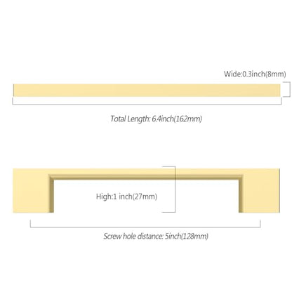 Asidrama 10 Pack 5 Inch(128mm) Brushed Gold Kitchen Cabinet Handles, Cabinet Pulls Kitchen Cabinet Hardware for Cupboard Drawer Pulls - color: Brushed Gold, size: 5" Hole Center(128mm), style: 10 Pack