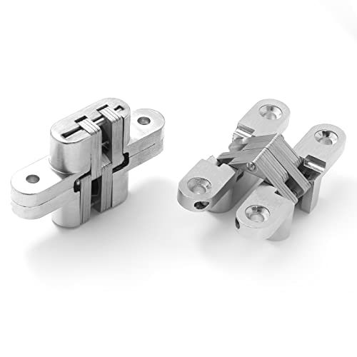 Hidden Gate Hinge 2-3/8" Stainless Steel, 4pcs - size: 60.3 mm, 4 PCS