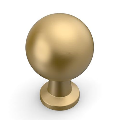 Amerdeco 10 Pack Champagne Bronze Cabinet Knobs Single Hole Cabinet Pulls Round Kitchen Cabinet Knobs Solid Drawer Knobs Dresser Knobs and Pulls for Bathroom Cabinets ZH0041 - color: Champagne Bronze, size: Single Hole