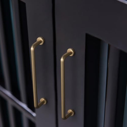 Goo-Ki 6 Pack 5" Center to Center Champagne Bronze Modern Cabinet Pulls Solid Contemporary Home Improvement Hardware Drawer Pulls Zinc Alloy Kitchen Handles - color: Champagne Bronze, size: 5'' Center to Center