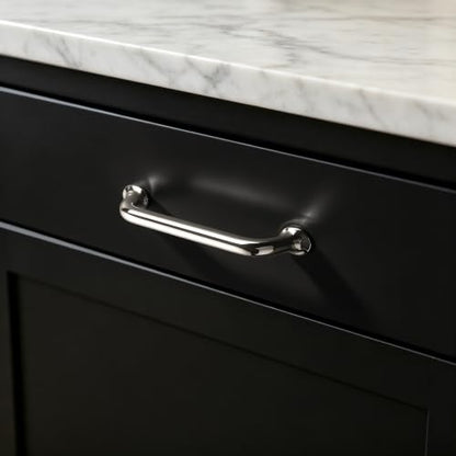 TUNNY 10 Pack Cabinet Handles-5"/128mm Polished Nickel Cabinet Pulls - color: Polished Nickel, size: 5"(128mm)Hole Center