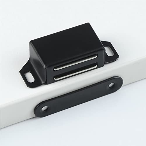 20 lbs Magnetic Door Catch, Heavy Duty Latch for Cabinets Shutter Closet Furniture Door, Stainless Steel Cabinet Catch, Black (2 Pack) - color: 2PC-Black