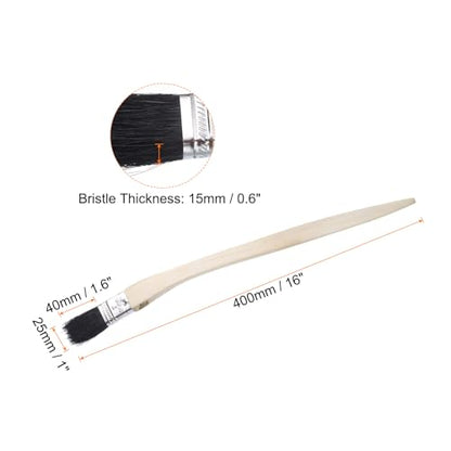 uxcell 3pcs Bent Radiator Paint Brush 1" Width Curved Wall Paint Soft Bristle Brushes with Long Wood Handle for Painting DIY Wall Treatment - size: 1"
