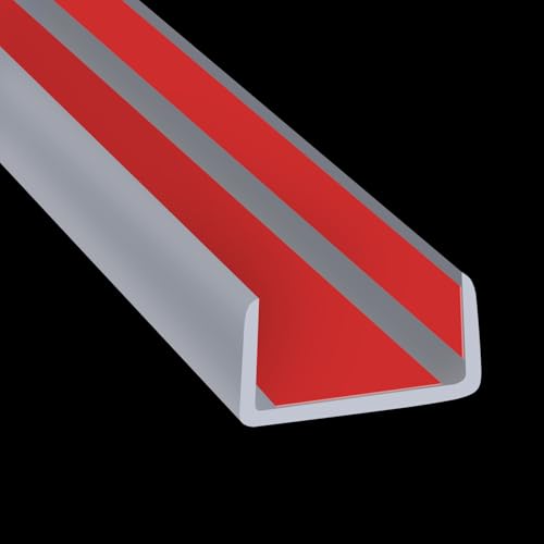 Rubber Edge Trim, Flexible Self Adhesive U Shaped Peel and Stick Edge Banding, 1-3/4"(44mm) U Channel Edge Protector, Edge Guards for Woods, Furniture, 20Ft, Grey Color - color: Grey, size: Fit 1-3/4" - L20'