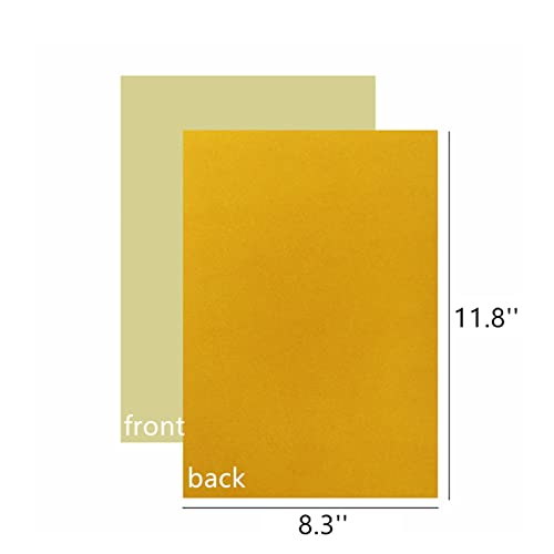 YaoHui 3PCS Self Adhesive Felt Sheets, Peel & Stick Felt Adhesive Sheets A4 Size (8.3" x 11.8", Yellow) - color: Yellow
