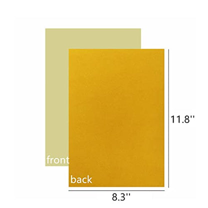 YaoHui 3PCS Self Adhesive Felt Sheets, Peel & Stick Felt Adhesive Sheets A4 Size (8.3" x 11.8", Yellow) - color: Yellow