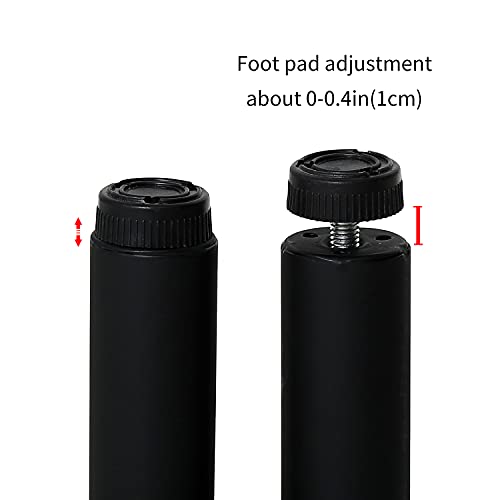 Yidi Metal Furniture Legs 4 Inch DIY Coffee Table Furniture Bench Industrial Cast Coffee Table Legs,Black 4PCS(4" Hx2 W) - color: 7black