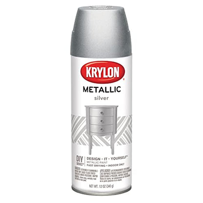 Krylon K01406 General Purpose Spray Paint Metallic 11 oz, Silver - color: Silver