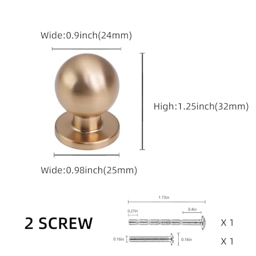 10 Pack Champagne Bronze Kitchen Cabinet Knobs - color: Champagne Bronze, size: Standard
