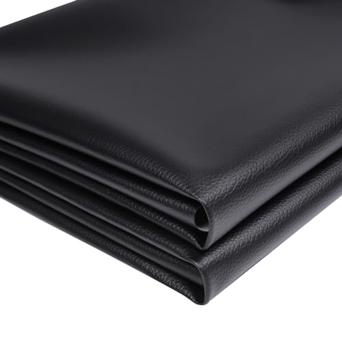 Marine Vinyl Fabric,Upholstery Vinyl,Faux Leather for Boat,Furniture,Car (Black, 54inch x 216inch) - color: Black, size: 54inch x 216inch
