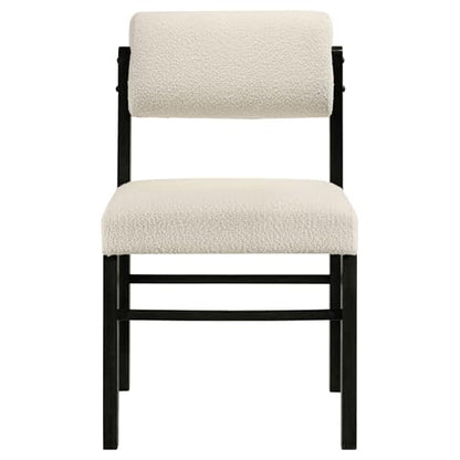 Coaster Kehoe Upholstered Dining Chair Set of 2, Black and Cream 193932BLK - color: Black/Cream