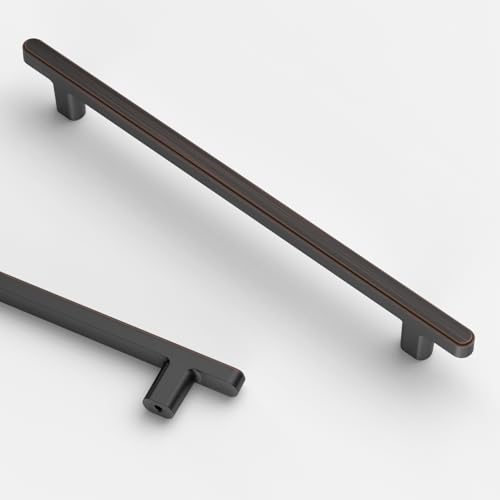 Asidrama 10 Pack 6.3 Inch(160mm) Oil Rubbed Bronze Kitchen Cabinet Handles, Cabinet Pulls Kitchen Cabinet Hardware for Cupboard Drawer Pulls - color: Oil Rubbed Bronze, size: 6.3" Hole Center, style: 10 Pack
