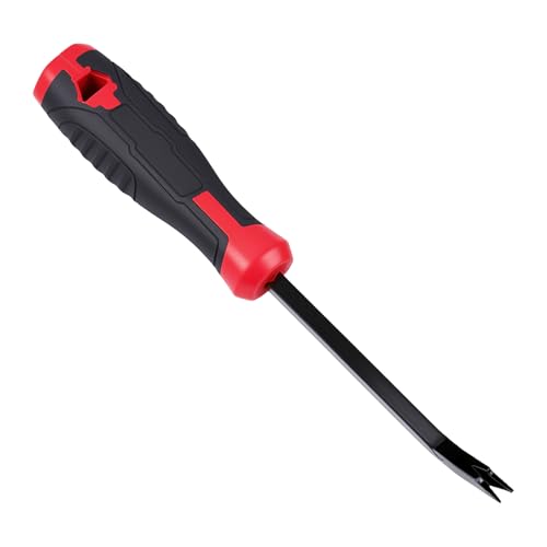 Staple Remover Tool, Heavy Duty Upholstery Staple Puller Lifter for Carpet, Wood, Hardwood Floor, Furniture – Replacement Tool for Nails & Tacks (Red/Black)