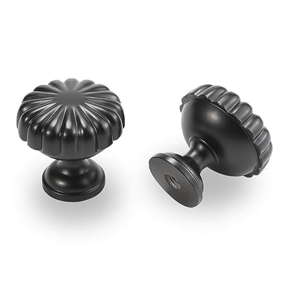 10 Pack Matte Black Kitchen Cabinet Knobs Black Drawer Knobs Kitchen Cabinet Hardware Solid Handles Dresser Handles - color: Matte Black