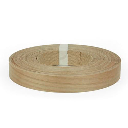 Furndiy Cherry 3/4" x 50' Roll Pre-Glued Wood Veneer Edge Banding, Iron on Edge Band, Hot Melt Adhesive, Real Wood Edge Tape, Veneer Edging for Easy Furniture Restoration, Smooth Surface, Based in USA