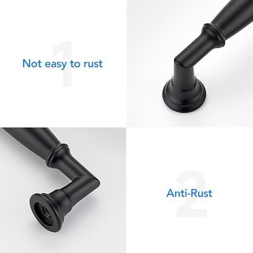 HOME EDIT Matte Black Cabinet Handles 5 Inch Pulls 5 Pack - color: Matte Black, size: 5 inches Hole Center