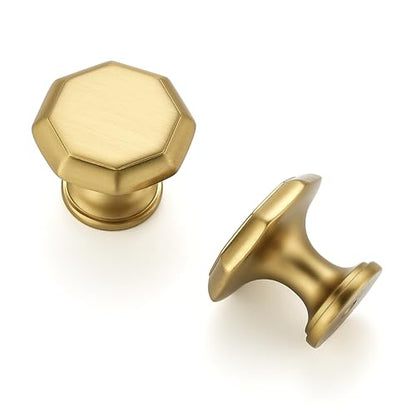 Ravinte Gold Single Hole Round Cabinet Knobs,Zinc Pull,10 Pack - color: Gold