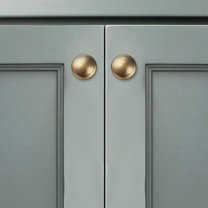 1-1/4 Inch(32mm) Diameter 10 Pack Antique Brass Cabinet Knobs Solid Heavy Duty Cabinet Hardware for Drawers Dressers Bathrooms - color: Antique Brass, size: 1-1/4 Inch(32mm)Diameter