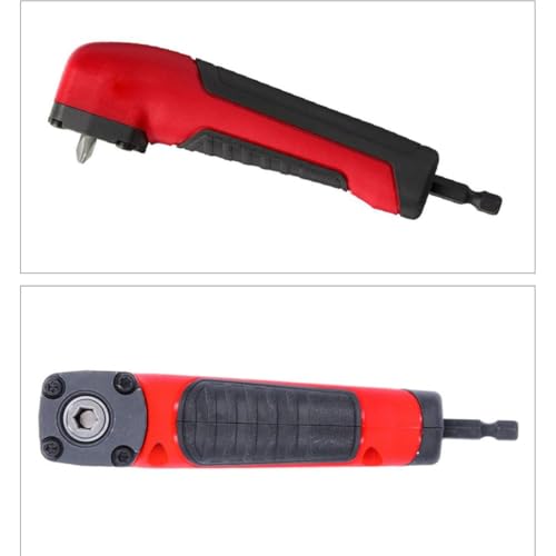 Wokyo Mini Right Angle Power Screwdriver Right Angle Bit Socket Adapter 1/4In 90 Degree Rotatable Screwdriver Kit Wrench, Practical Small Furniture, Ideal for Use in Tight Spaces or Repairs