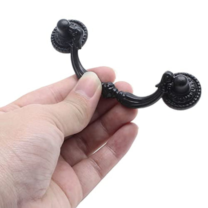 4 Pack 2.75" Hole Center Bail Pull Antique Black Drawer Handle - color: Black, size: 2.75 Inch