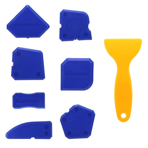 8pcs Silicone Caulking Tool, Professional Sealant Finishing Grout Tool with Multiple Shape Scraper & Caulk Remover for Kitchen Bathroom Floor Window & Sink