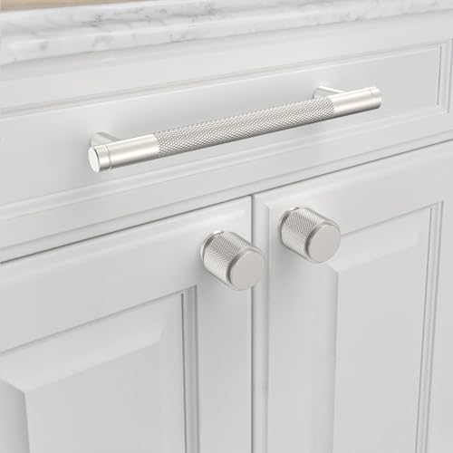 Brushed Nickel Cabinet Knobs Round Drawer Pulls 10 Pack - color: Brushed Satin Nickel, size: Knob
