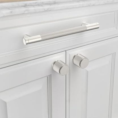 Brushed Nickel Cabinet Knobs Round Drawer Pulls 10 Pack - color: Brushed Satin Nickel, size: Knob