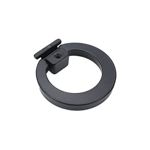4Pcs Square Base Drop Ring Pull Handles 40mm Diameter(Matte Black) - color: Black1.57