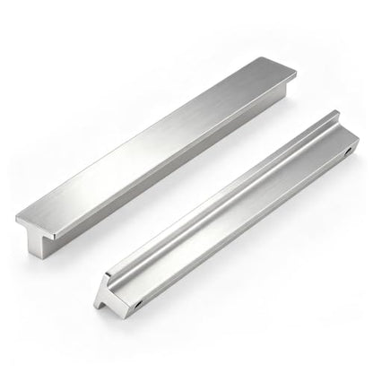 Goldenwarm 10 Pack 6-5/16" Brushed Nickel Cabinet Pulls Drawer Handles - color: Brushed Nickel, size: 6-5/16in Hole Centers