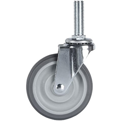 Finnhomy Caster Wheels 3 Inch Set of 4 Heavy Duty Threaded Stem Casters1/2-13x1-1/2 Swivel Rubber Industrial Castors Premium Wheels for Wire Shelving/Furniture/Carts Load Bearing 720 Lbs Gray - size: 1/2" -13 x 1-1/2" (No Brake)