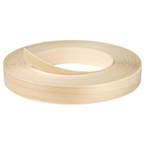 Birch Edge Banding 3/4 Inch x 50 FT Roll, UV Prefinished Ready-to-Use Surface, 8 FT+ Continuous Lengths, Pre-Glued Iron-On Veneer, for Cabinets, Plywood & DIY Furniture - color: Birch - UV Prefinished, size: 3/4 in x 50 ft
