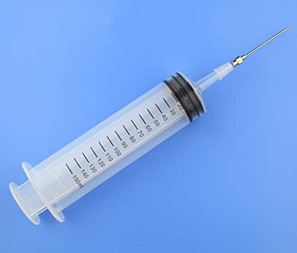 2Pcs-150ml syringe, 150cc syringe,Kitchen syringe glue syringe plastic syringe, large volume syringe with needle, dispensing syringes (150ml) - size: 150ml