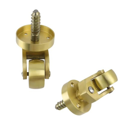 Semetall 4-Piece Universal Brass Stem Casters - style: A-106
