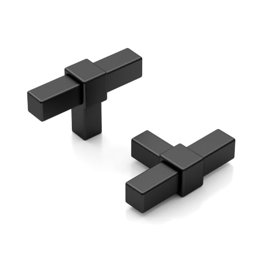 Asidrama 10 Pack Matte Black Kitchen Cabinet Knobs - color: Matte Black, size: Single Hole Knob