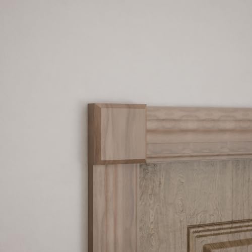 3 1/2"W x 3 1/2"H x 7/8"P Americraft Solid Hardwood Stain Grade Standard Smooth Rosette with Beveled Edge, Walnut - color: Walnut, size: 3.5-in. W x 3.5-in. H