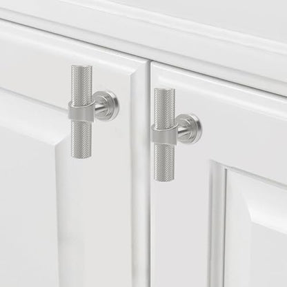 10 Pack Brushed Satin Nickel Kitchen Cabinet Knobs - color: Brushed Satin Nickel, size: 1.38'' Diameter(35mm)