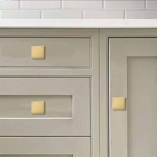 khtumeware 10-Pack 1-1/2 Square Heavy Duty Solid Brushed Brass zinc backplates for Cabinet knobs Suitable for Dressers,Drawers and Kitchen Hardware - color: Brushed Brass