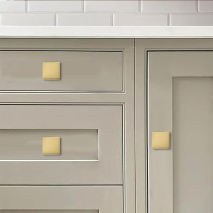 khtumeware 10-Pack 1-1/2 Square Heavy Duty Solid Brushed Brass zinc backplates for Cabinet knobs Suitable for Dressers,Drawers and Kitchen Hardware - color: Brushed Brass