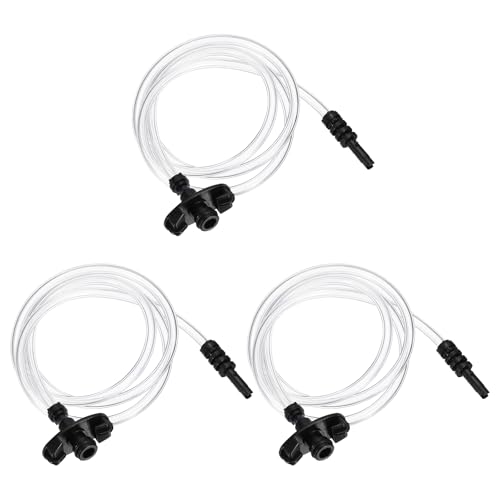 uxcell 3Pcs Air Tube 5cc Glue Adhesive Dispenser Syringes Connector Adapter Replacement for Industrial Glue Liquid Cartridge Dispensing Accessories, Black - color: Black, size: 5cc