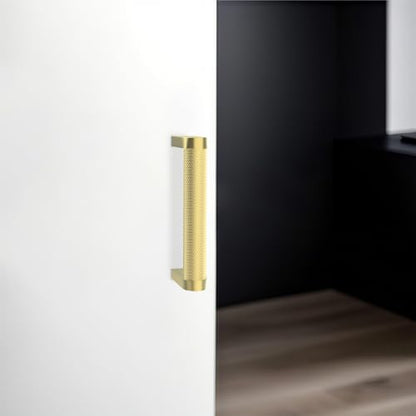 10 Pack Brushed Gold Cabinet Pulls knurled 3 Inch Hole Centers Kitchen Cabinet Handles Gold Drawer Pulls Dresser Handles - color: Brushed Gold, size: 3'' Hole Center(76mm)