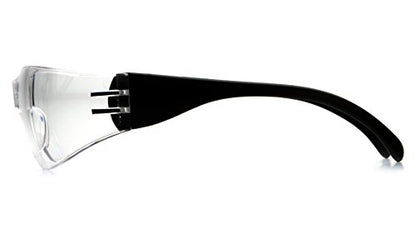 Pyramex Intruder Safety Eyewear Clear Frame Full Foam Padding Clear Anti-Fog Lens - color: Clear Lens/ Black Frame, style: Standard