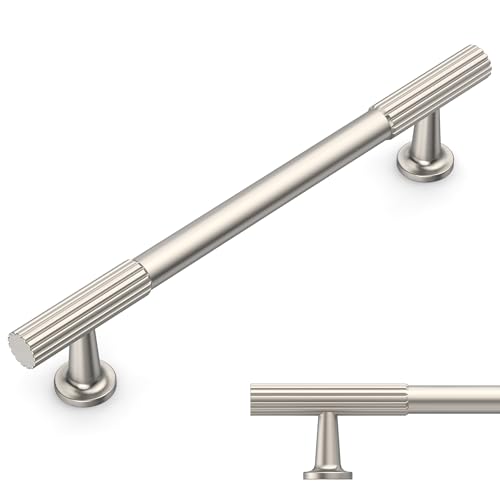 Amerdeco 10 Pack Brushed Satin Nickel Cabinet Pulls 6.3" - color: Brushed Satin Nickel, size: 6.3"/160MM