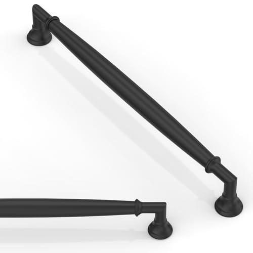 10 Pack Matte Black Cabinet Pulls 7.5 Inch(192mm) Kitchen Cabinet Handles Solid Zinc Alloy Cabinet Hardware Drawer Pulls - color: Matte Black, size: 7.5" Hole Center