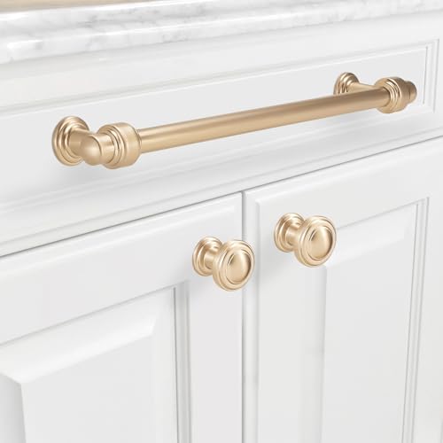 10 Pack 6-1/4 Inch Kitchen Cabinet Handles Champagne Bronze Cabinet Pulls Zinc Alloy Drawer Pulls Kitchen Hardware - color: Champagne Bronze, size: 6-1/4'' Hole Center(160mm)